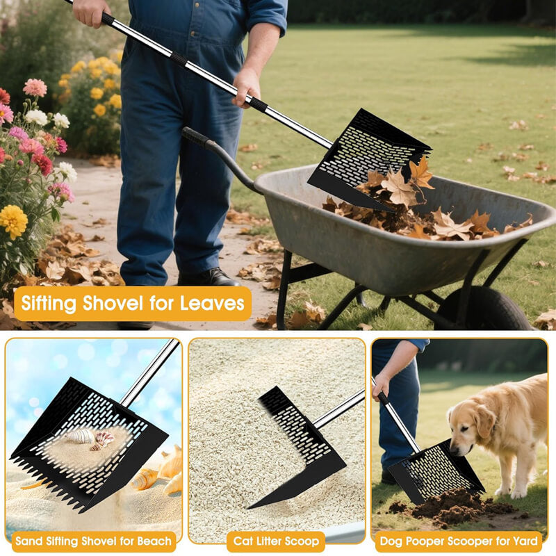 3 in 1 Metal Chicken Poop Scooper & Rake