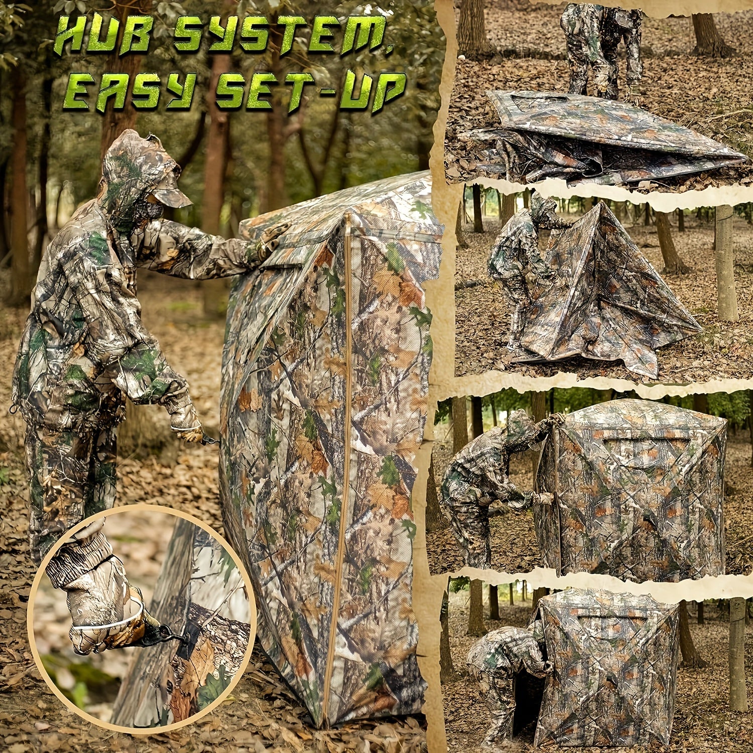 LENOTOS 360° See-Through Pop-Up Hunting Blind