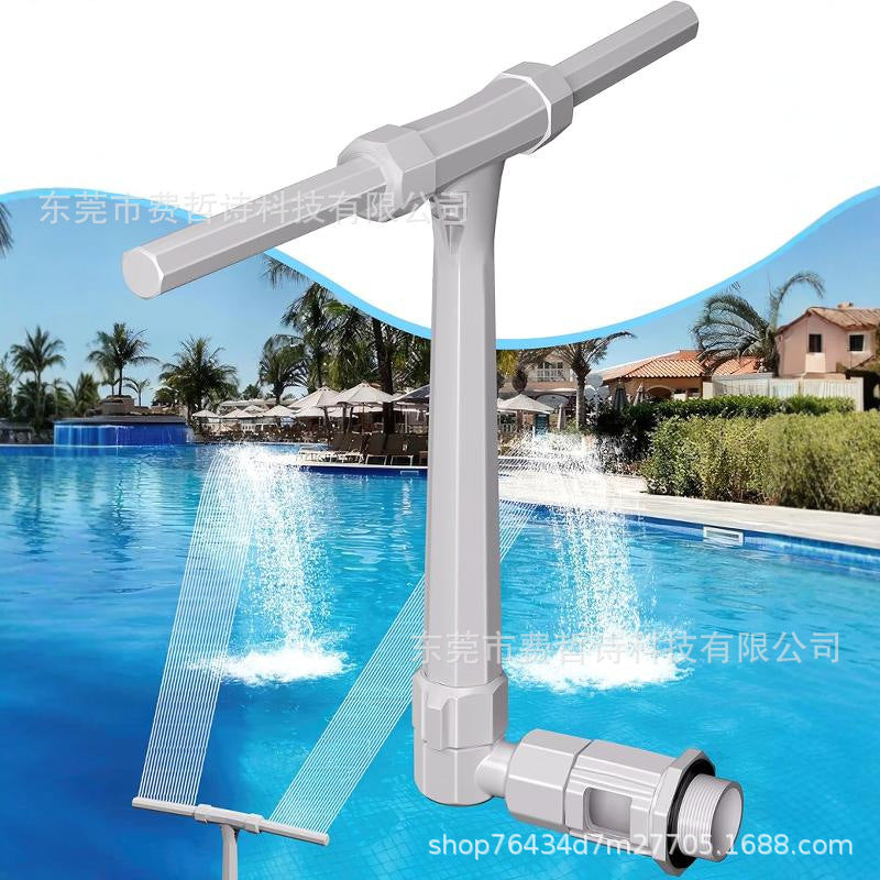 Pool Fountain Sprayer with Adjustable Waterfall & Chiller Effect – Easy-to-Install Pool Water Feature for Cooling & Backyard Decoration