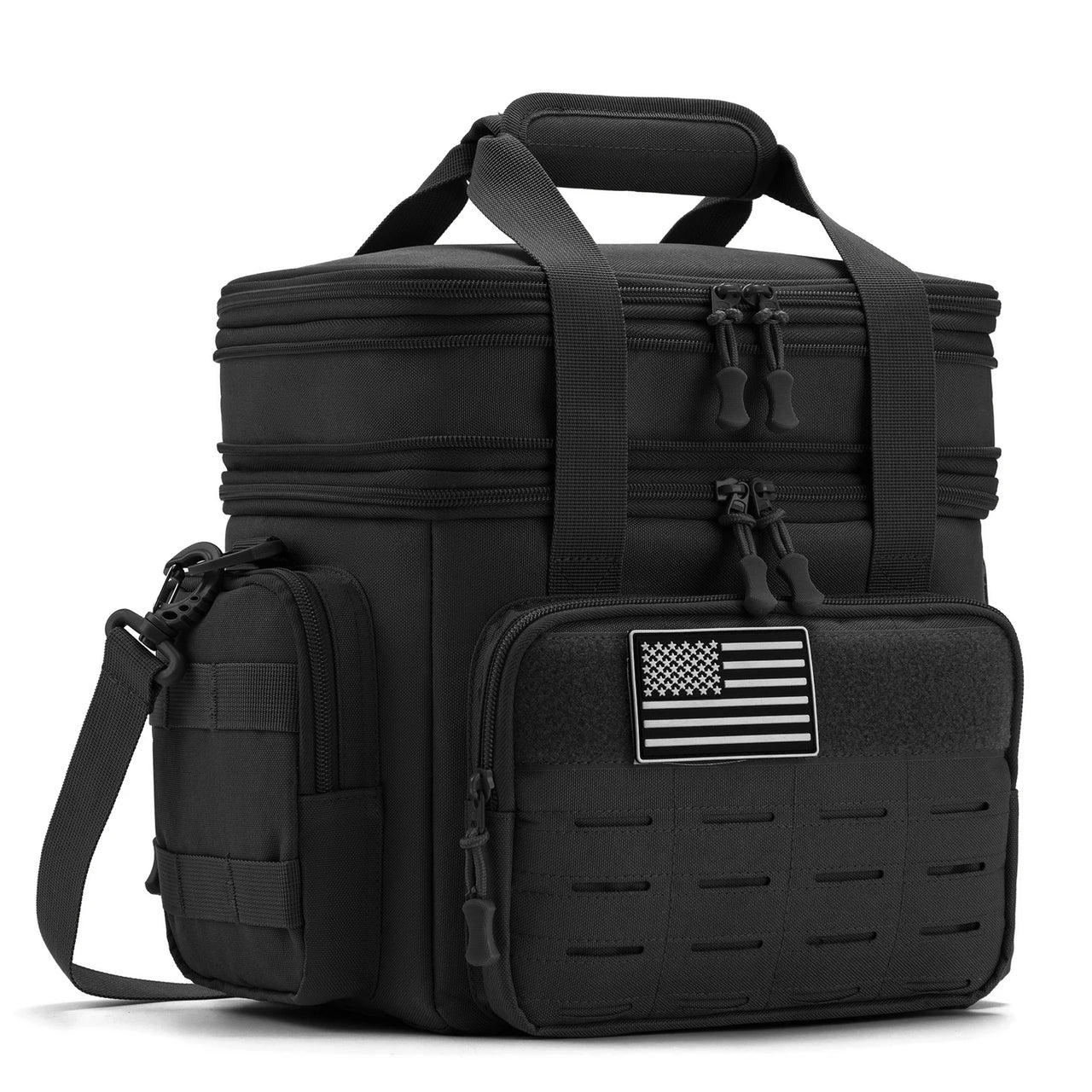 20L Tactical Insulated Lunch Bag with MOLLE Tissue Side Pouch