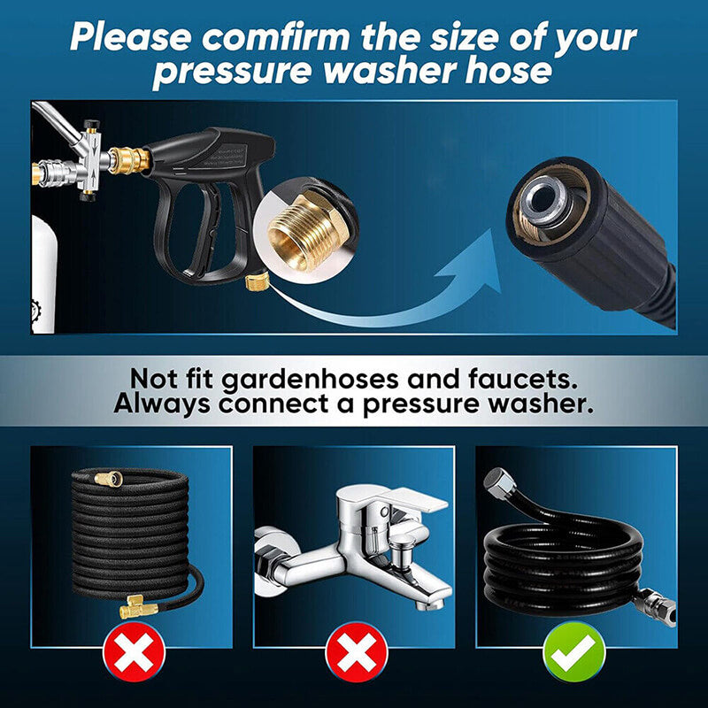 2 in 1 Connector Foam Cannon Pressure Washer Gun