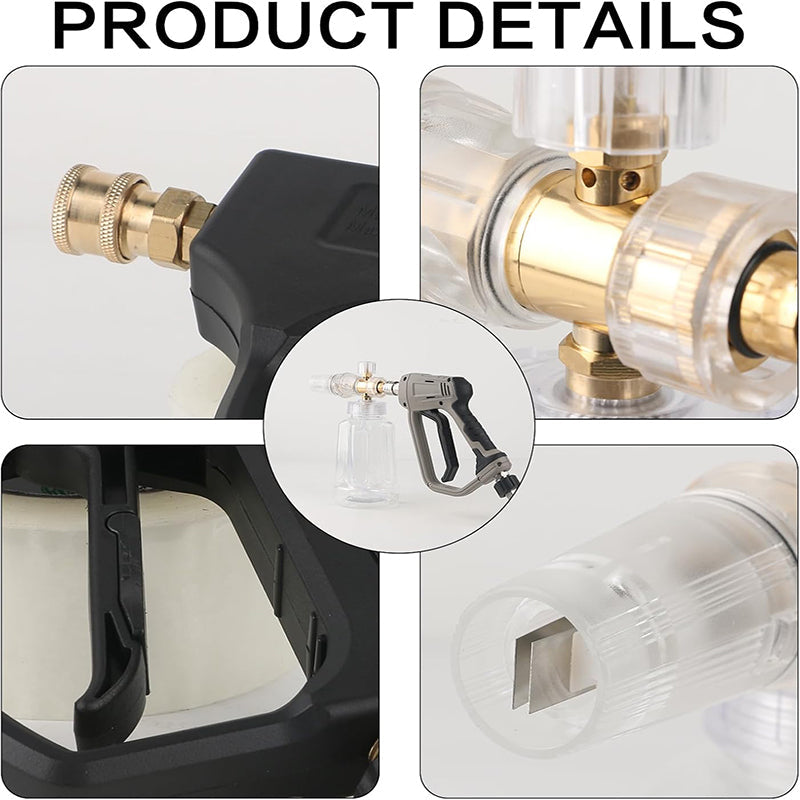 2 in 1 Connector Foam Cannon Pressure Washer Gun