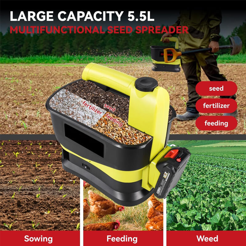 5.5L Electric Handheld Seed Spreader