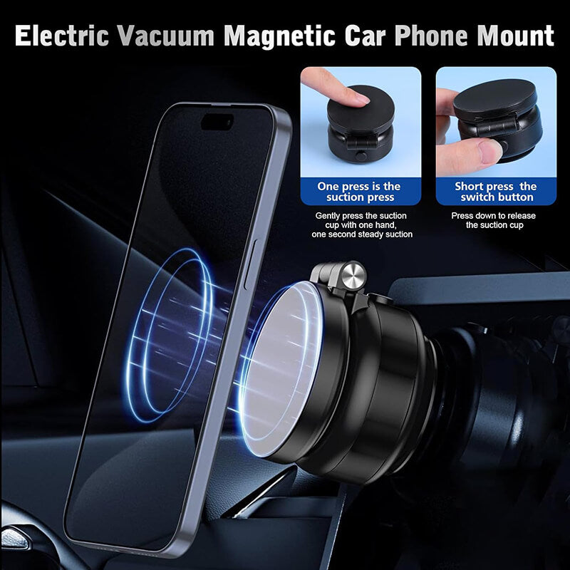 Electric Vacuum Magnetic Car Phone Holder