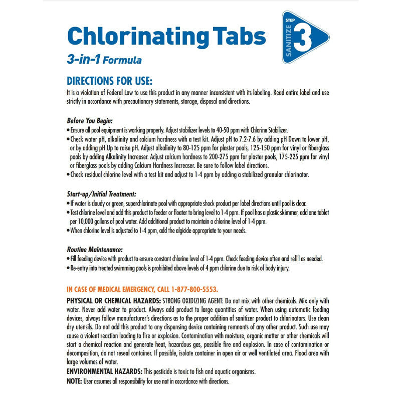 15 PCS 3 Inch Pool Chlorine Tablets for Solar Pool Chlorine Floater