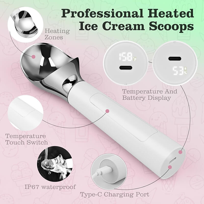 Rechargeable Heated Ice Cream Scoop