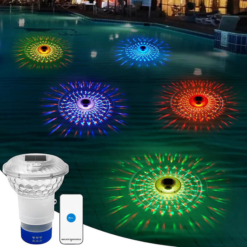 Solar Pool Chlorine Floater with Colorful Light