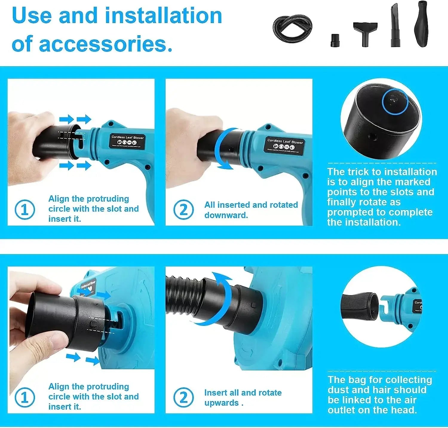 2 in 1 Cordless Leaf Blower & Vacuum