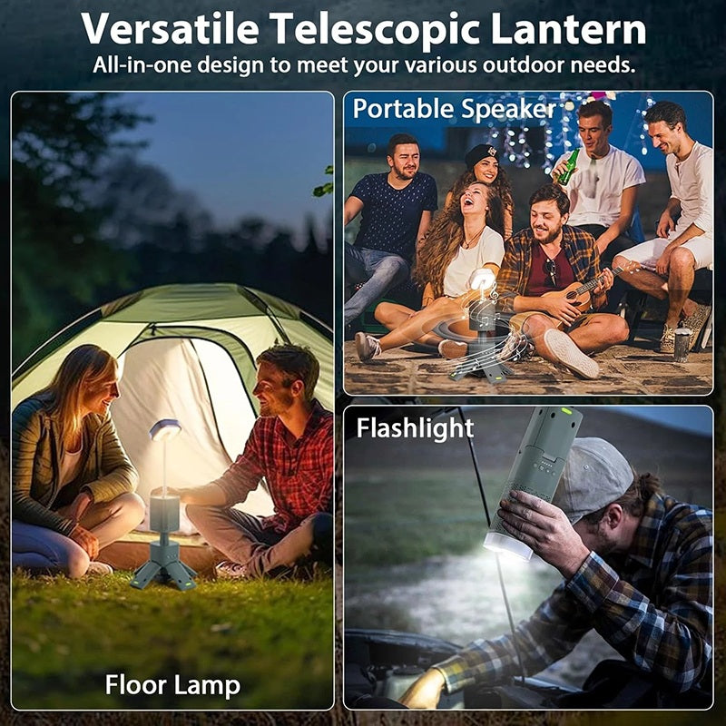 Telescopic Camping Light with Speaker