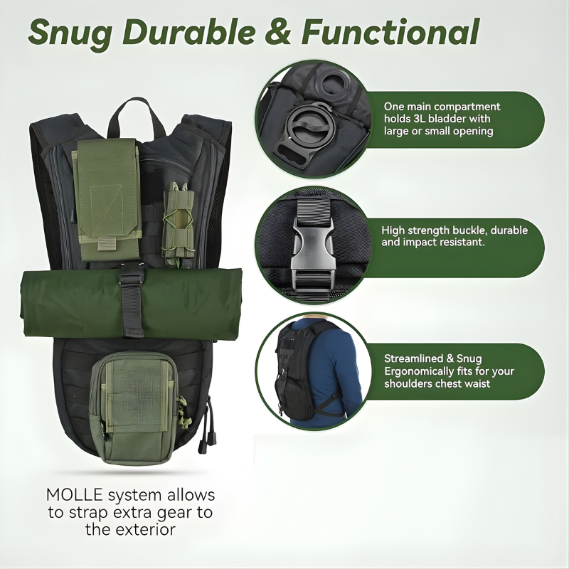 AquaForce Tactical Molle Hydration Backpack