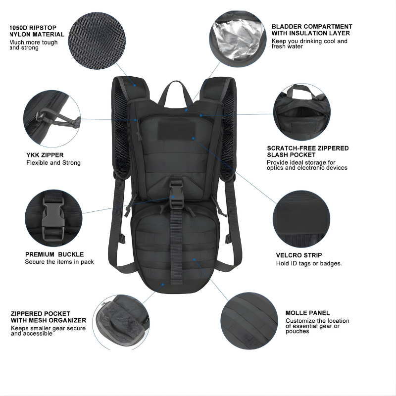 AquaForce Tactical Molle Hydration Backpack