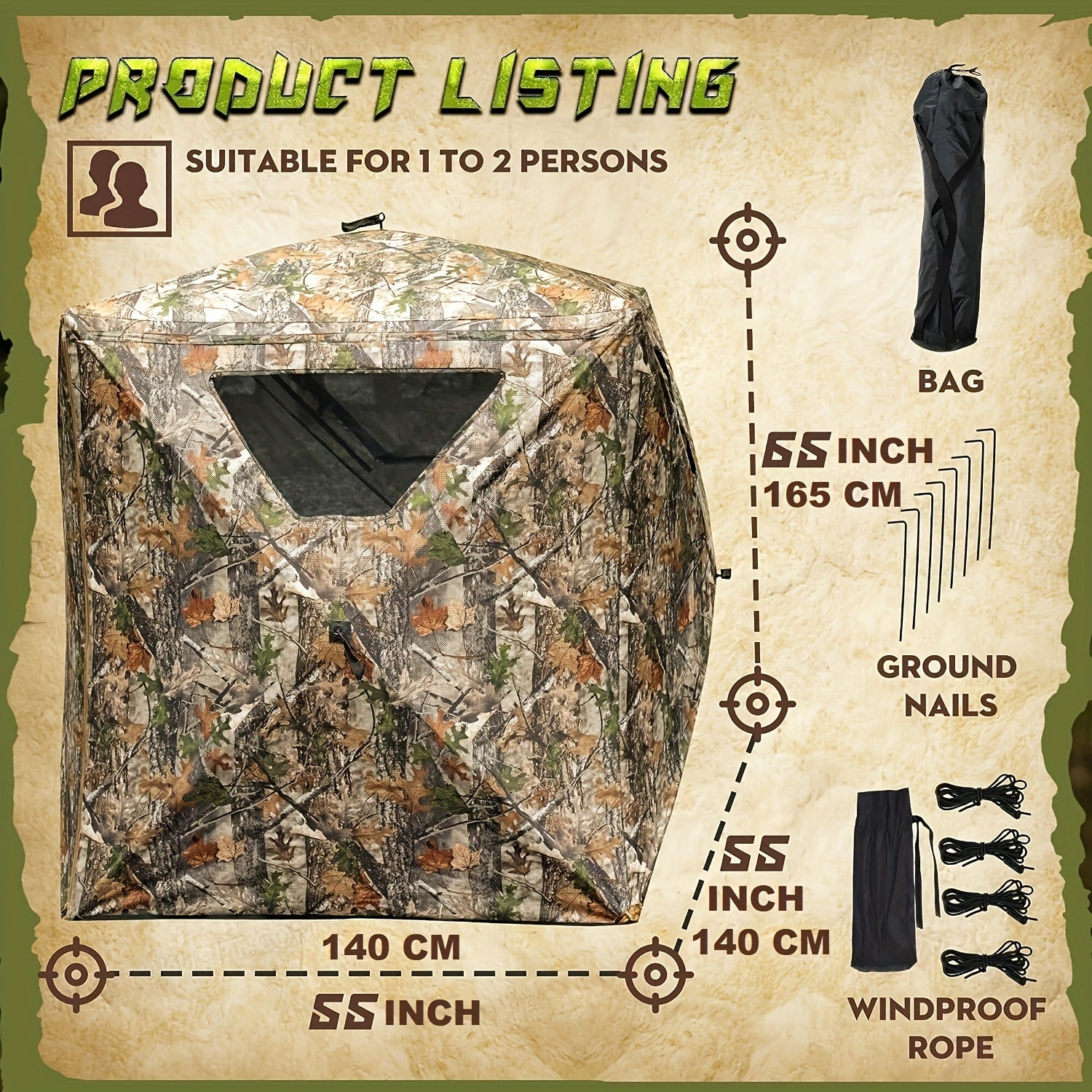 LENOTOS 360° See-Through Pop-Up Hunting Blind