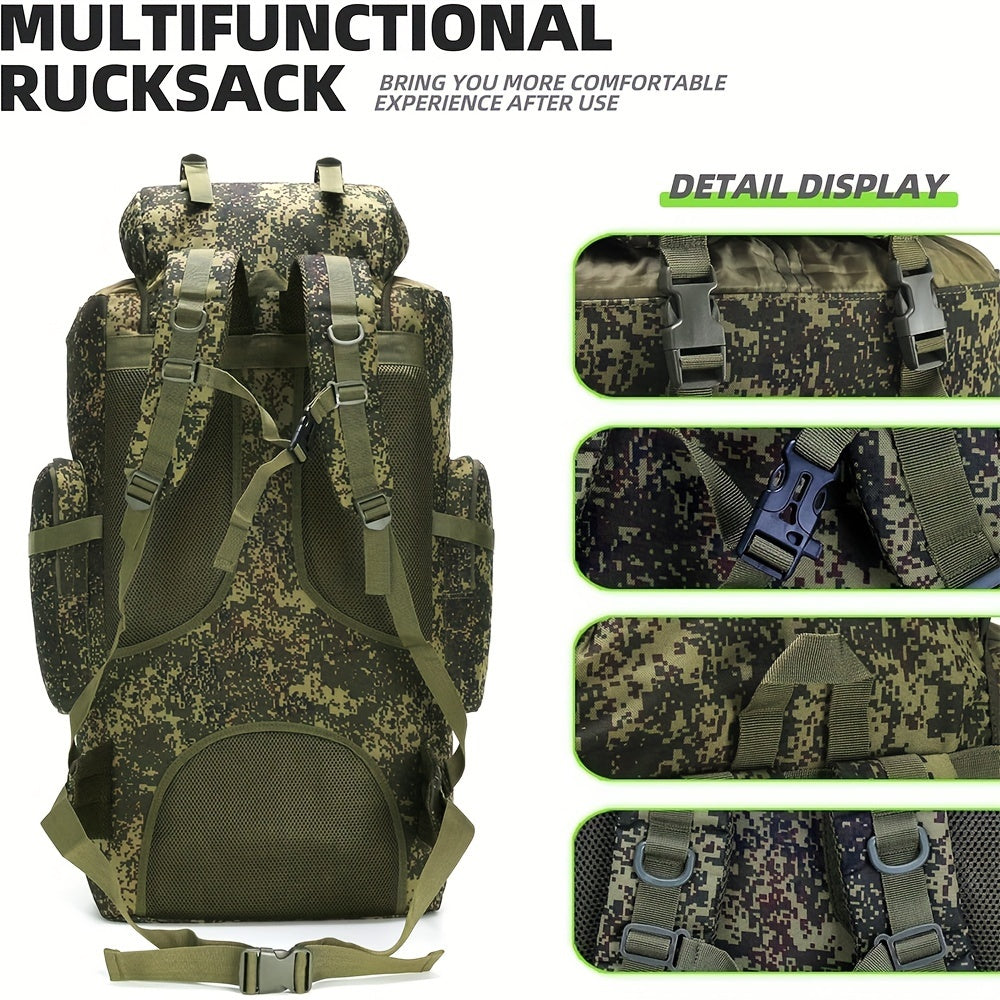 ForgeGear 80–100L Tactical Hiking Backpack with Detachable Waist Bag