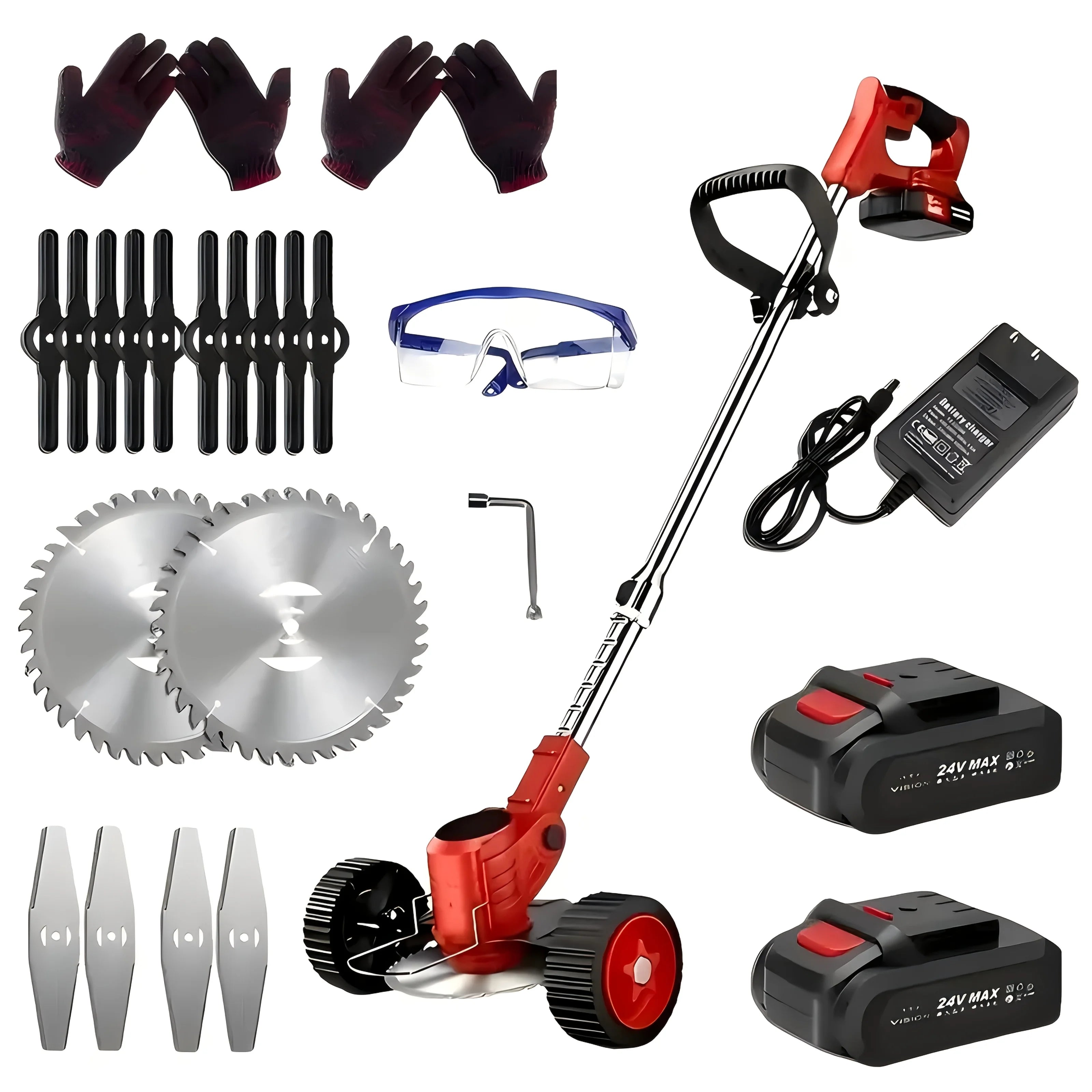 3-in-1 Cordless Weed Eater – Lightweight Electric Grass Trimmer, Edger & Brush Cutter with Adjustable Handle for Lawn Care
