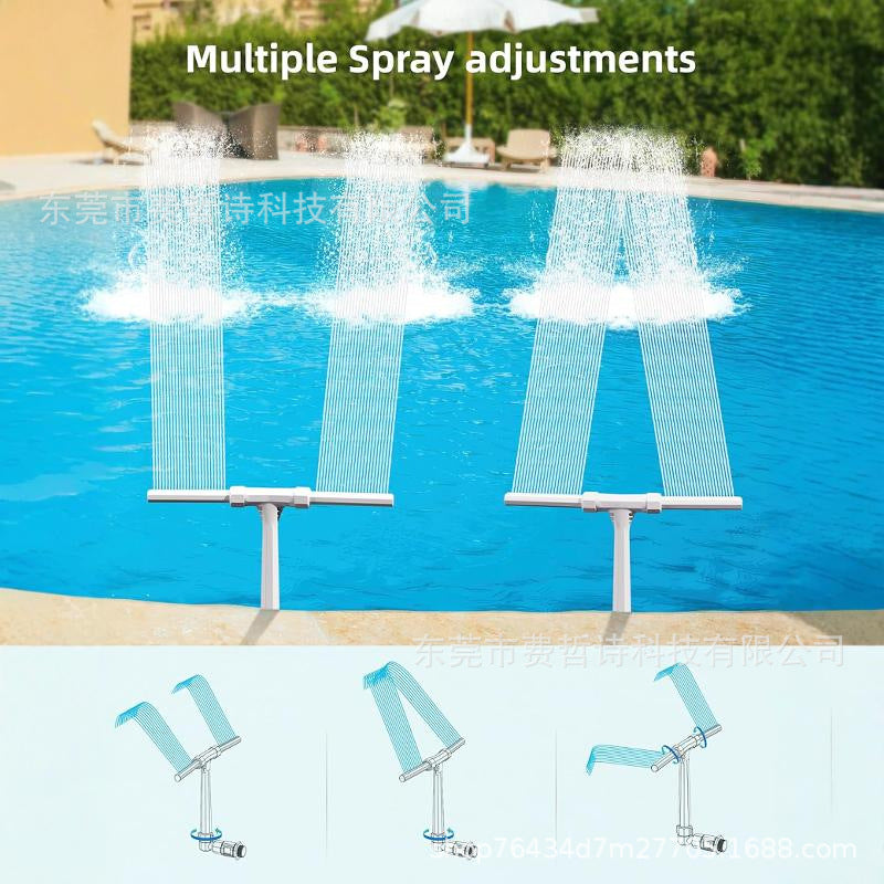 Pool Fountain Sprayer with Adjustable Waterfall & Chiller Effect – Easy-to-Install Pool Water Feature for Cooling & Backyard Decoration
