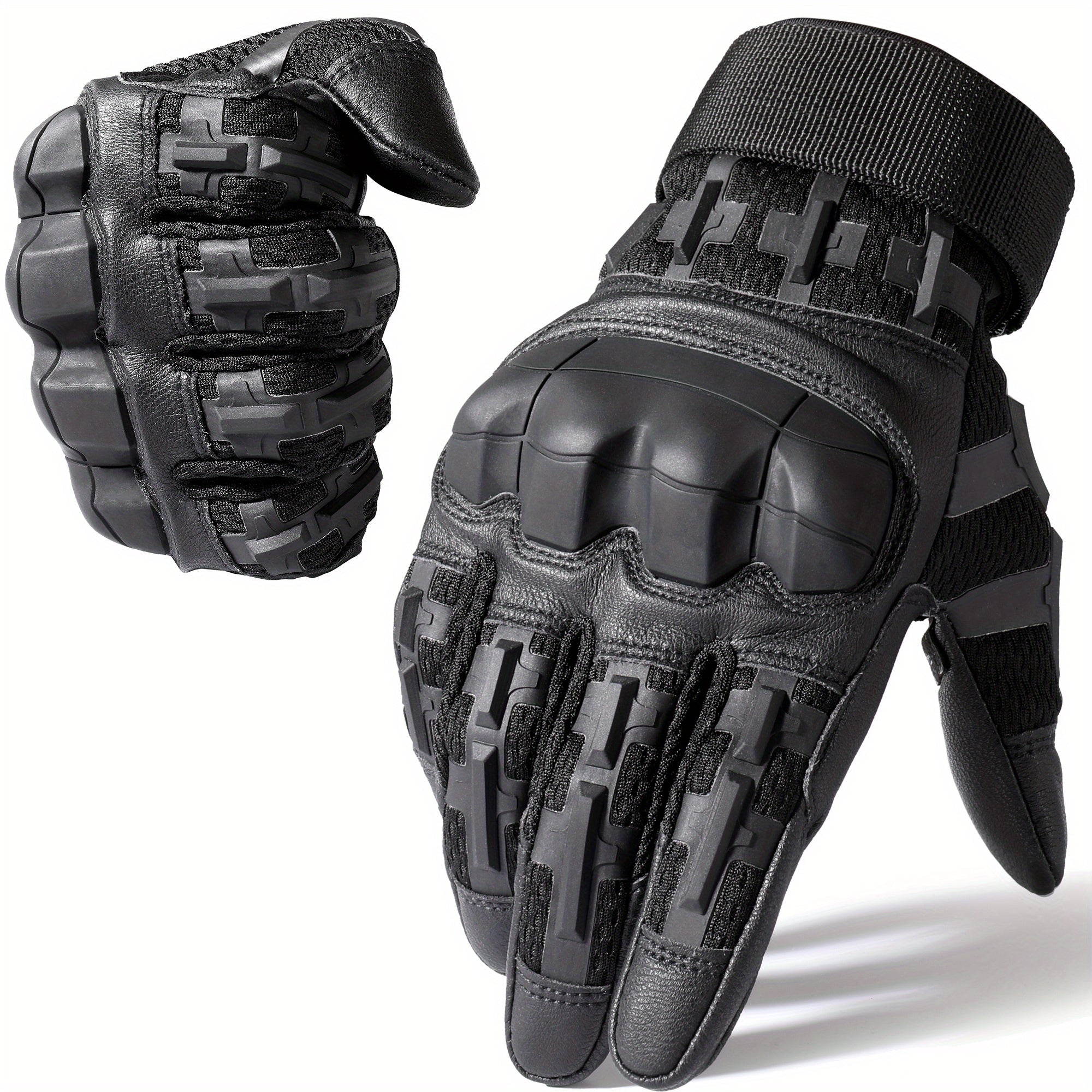 Mens Hard Shell Defender Protective Tactical Gloves