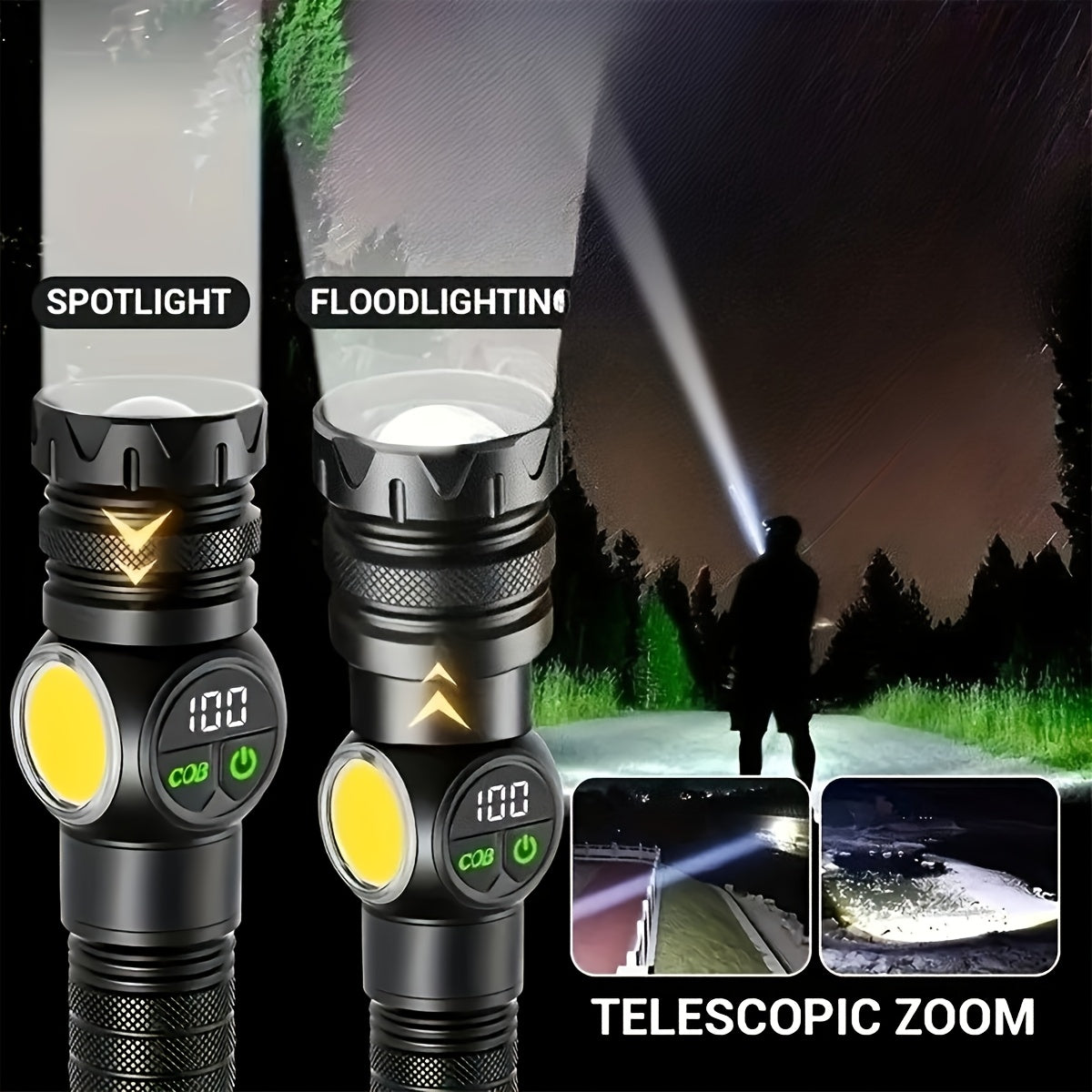 Yooshoverk LumaCore Dual-Beam Rechargeable Front Light