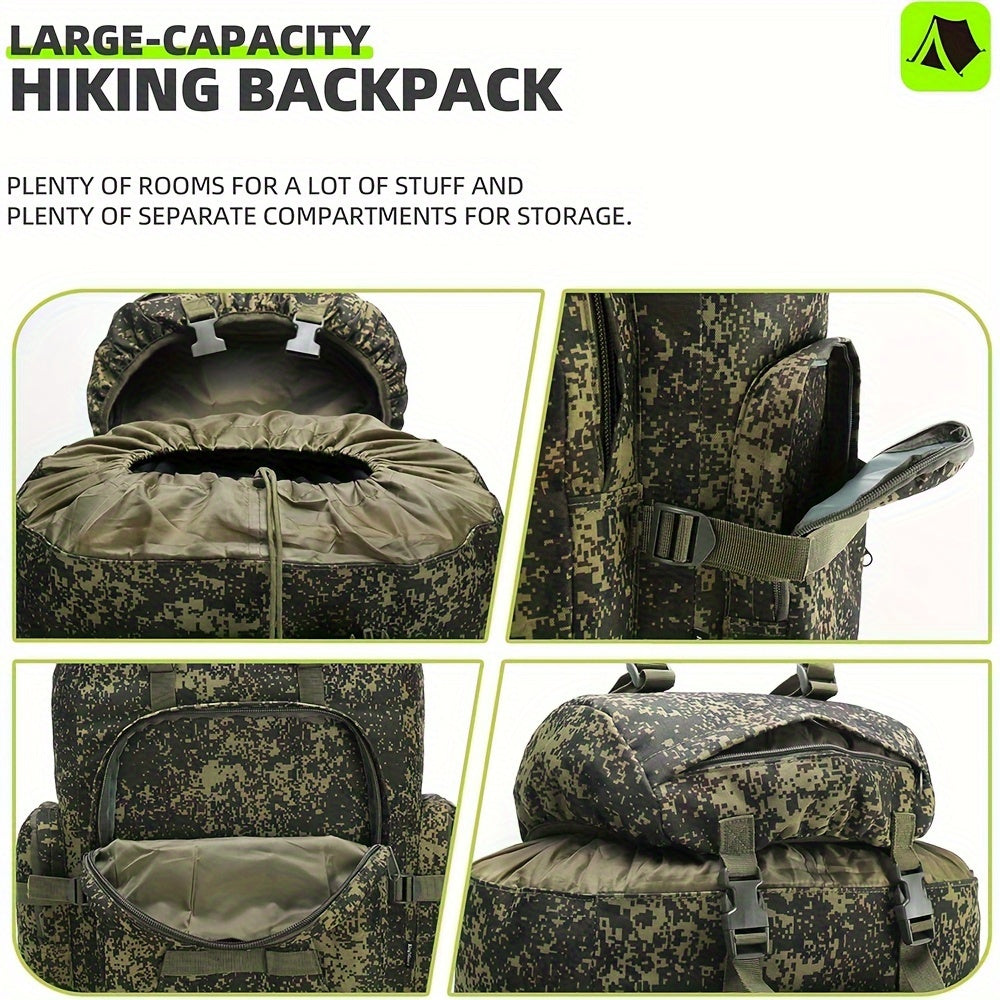 ForgeGear 80–100L Tactical Hiking Backpack with Detachable Waist Bag