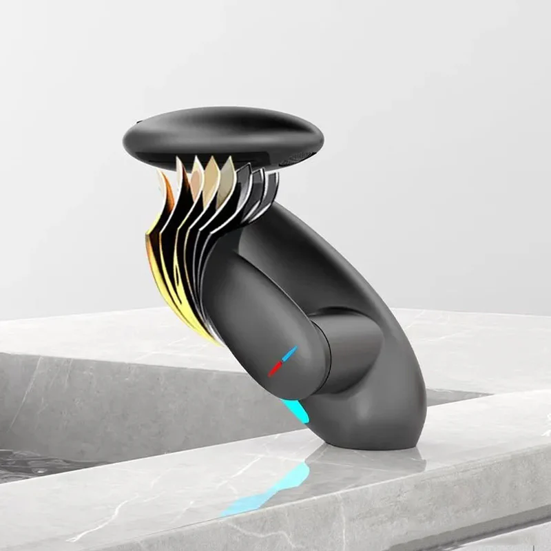 Bathroom Pull-Out Faucet with LED Light