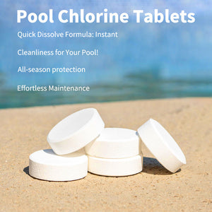15 PCS 3 Inch Pool Chlorine Tablets for Solar Pool Chlorine Floater