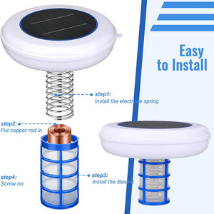 Solar Powered Pool Ionizer with LED Light