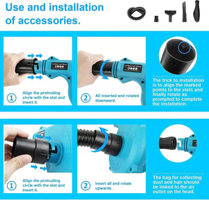 2 in 1 Cordless Leaf Blower & Vacuum